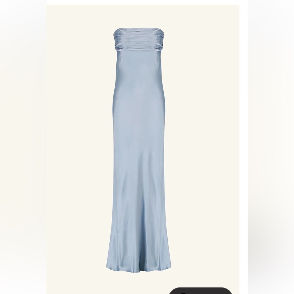 Shona Joy Blue Wedding Dress with Bias Cut